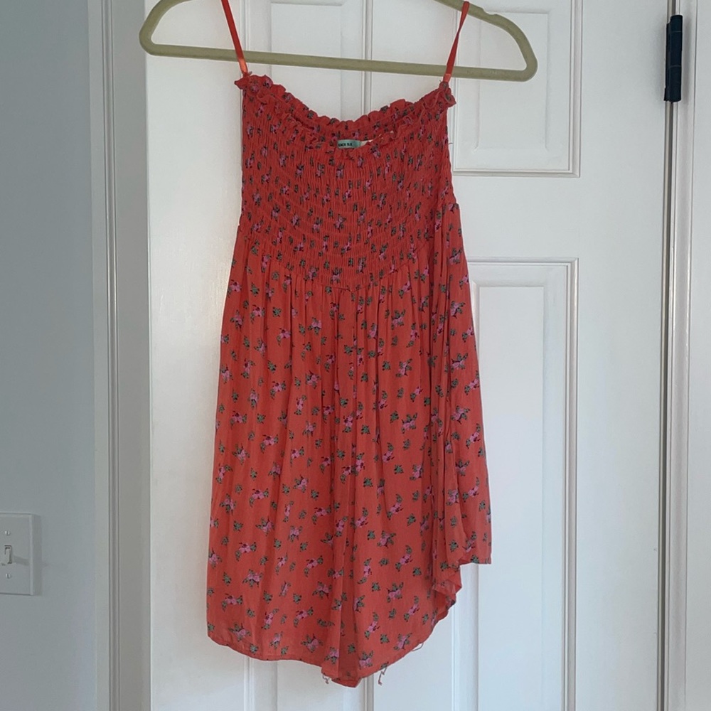 Strapless babydoll romper